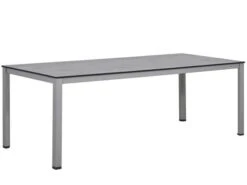Kettler Gartentisch Cubic 220x95cm Alu Silber HPL Grau