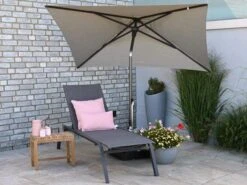 Kettler Sonnenschirm Easy-Push 150x210cm Anthrazit/hellgrau Meliert -Gartenmöbel Verkäufe kettler sonnenschirm easy push anthrazit hellgrau rechteckig ambientebild 627x627