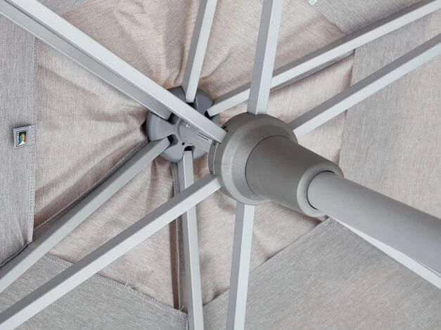 Kettler Sonnenschirm Easy-Push 150x210cm Silber/hellgrau Meliert 5 Kettler Sonnenschirm Easy-Push 150x210cm Silber/hellgrau Meliert – Bild 3