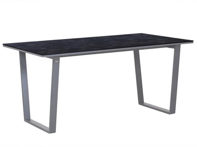 Kufen Gartentisch Serie Volterra HPL Edelstahl Graphit 3 Kufen Gartentisch Serie Volterra HPL Edelstahl Graphit