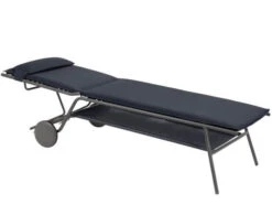 Lafuma Miami II Liege Sonnenliege BeComfort® Dark Grey -Gartenmöbel Verkäufe lafuma gartenliege miami 2 ii flach 627x627