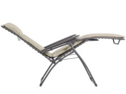Lafuma Relaxliege Evolution Hedona Latte -Gartenmöbel Verkäufe lafuma relaxliege evolution hedona latte seitenansicht 627x627