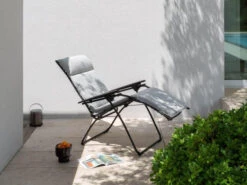 Lafuma Relax Liege Evolution Sunbrella® Granite -Gartenmöbel Verkäufe lafuma relaxliege evolution hedona tundra granit ambientebild 1 627x627