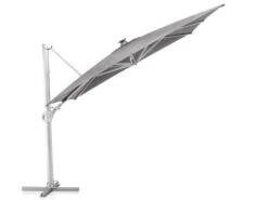 Kettler LED Ampelschirm Easy Swing 300x300cm Silber|charcoal