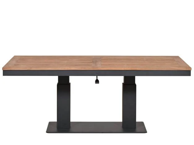 Lift-Tisch Levaro Teakholz Alu Anthrazit 160x90cm 4 Lift-Tisch Levaro Teakholz Alu Anthrazit 160x90cm – Bild 2