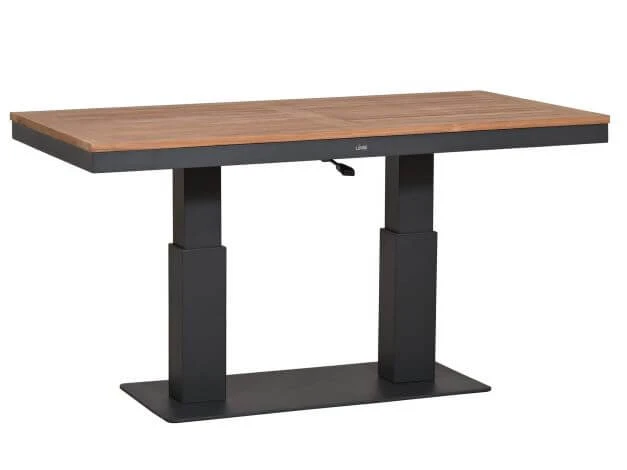 Lift-Tisch Levaro Teakholz Alu Anthrazit 138x80cm 3 Lift-Tisch Levaro Teakholz Alu Anthrazit 138x80cm