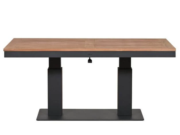 Lift-Tisch Levaro Teakholz Alu Anthrazit 138x80cm 4 Lift-Tisch Levaro Teakholz Alu Anthrazit 138x80cm – Bild 2