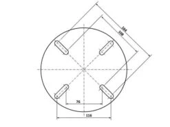 Mobiler Schirmständer Maxi 150 MF-SG 2 Farben -Gartenmöbel Verkäufe liro multiflansch massbild 4 lochoaCfqsbvxoLrE 627x627