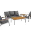 Lounge Set Donnan Weiß 5-teilig Aluminium Teak -Gartenmöbel Verkäufe lounge set donnan weiss lesli living 41750 1 627x627
