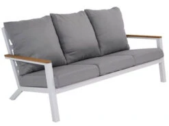 Lounge Set Donnan Weiß 5-teilig Aluminium Teak -Gartenmöbel Verkäufe lounge set donnan weiss lesli living 41750 2 627x627