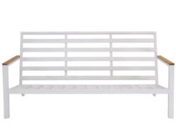 Lounge Set Donnan Weiß 5-teilig Aluminium Teak -Gartenmöbel Verkäufe lounge set donnan weiss lesli living 41750 3 627x627