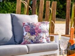 Lounge Set Donnan Weiß 5-teilig Aluminium Teak -Gartenmöbel Verkäufe lounge set donnan weiss lesli living 41750 ambientebild 3 627x627