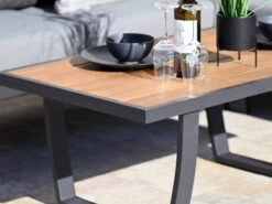 Eck Lounge Set Basel 4-teilig Alu Teak -Gartenmöbel Verkäufe lounge set ecke basel aluminium teakholz ambientebild 5 627x627