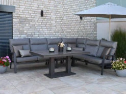 Lift-Tisch Levaro HPL Alu Anthrazit 160x90cm -Gartenmöbel Verkäufe loungeset ecke providence gartentisch hoehenverstellbar ambientebild 1 627x627