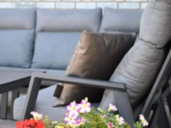 5-teiliges Alu Eck Loungeset Providence HPL Lifttisch 160x90cm -Gartenmöbel Verkäufe loungeset ecke providence gartentisch hoehenverstellbar ambientebild 3 627x627