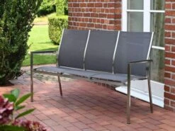 Edelstahl 3-Sitzer Bank Palladium Silvergrey 13 Edelstahl 3-Sitzer Bank Palladium Silvergrey -Gartenmöbel Verkäufe luense edelstahl gartenbank palladium 3 sitzer ambientebild 627x627
