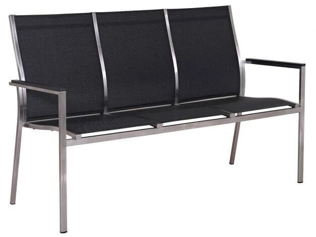 Edelstahl 3-Sitzer Bank Palladium Silvergrey 3 Edelstahl 3-Sitzer Bank Palladium Silvergrey