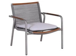 Loungeset Elara 4-teilig Edelstahl Rope Teak -Gartenmöbel Verkäufe luense edelstahl rope teak loungeset elara loungesessel 627x627