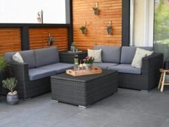 Loungemöbel Polyrattan Ecke Trinidad Rock-grey -Gartenmöbel Verkäufe luense gefelcht loungemoebel trinidad ambientebild 1 627x627