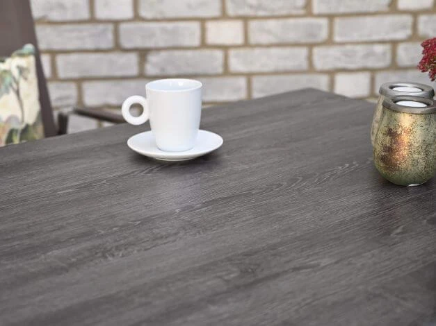 Alu HPL Gartentisch Serie Melago Weiß 4 Alu HPL Gartentisch Serie Melago Weiß – Bild 2