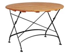 Holz Klapptisch Maja Flachstahl-Robinie Ø110cm