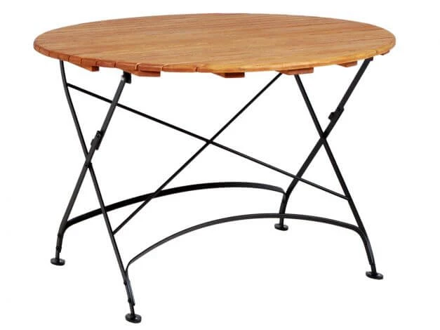 Holz Klapptisch Maja Flachstahl-Robinie Ø110cm 3 Holz Klapptisch Maja Flachstahl-Robinie Ø110cm