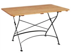 Holz Klapptisch Maja Flachstahl-Robinie 120x80cm
