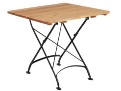 Holz Klapptisch Maja Flachstahl-Robinie 80x80cm