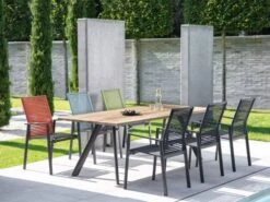 Cervo Hochlehner Stapelstuhl Alu Rope Schwarz -Gartenmöbel Verkäufe niehoff cervo hochlehner stapelstuhl alu anthrazit ambientebild 1 627x627