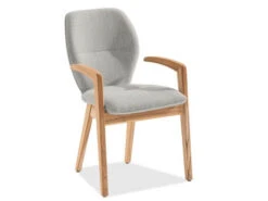 Lugano Teakholz Outdoor Polsterstuhl Alpine Grau