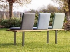 Sitzschale Banksitz NETTE Outdoor-Bezug -Gartenmöbel Verkäufe niehoff sitzschale nette batyline eden himmelblau lichtgruen silbergrau ambientebild 2 627x627