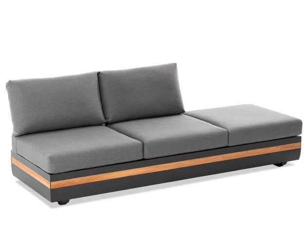 Volano Loungesofa 3-Sitzer Alu-Teak Mit Funktion 6 Volano Loungesofa 3-Sitzer Alu-Teak Mit Funktion – Bild 4