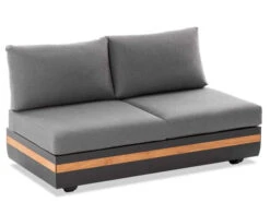 3-teiliges Volano Eck-Loungeset Alu-Teak Mit Funktion -Gartenmöbel Verkäufe niehoff volano lounge sofa 2 sitzer alu anthrazit teakholz 627x627 1