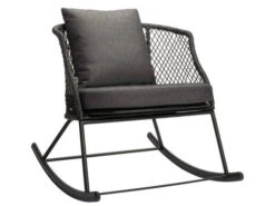 Odea Schaukelsessel Schwarz Matt Kordel Pepper