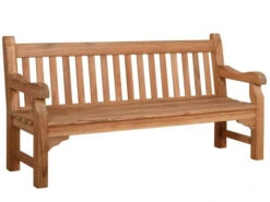 Teak Holz Parkbank Torino 180cm 4-Sitzer