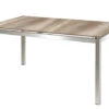 Dining-Tisch Hudson Edelstahl HPL Holzoptik 158x90cm