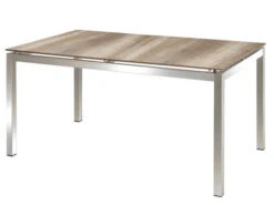 Dining-Tisch Hudson Edelstahl HPL Holzoptik 158x90cm
