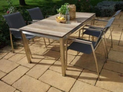 Stapelsessel Hudson Edelstahl HPL Armlehne -Gartenmöbel Verkäufe ploss edelstahl hpl stapelsessel hudson ambientebild 627x627