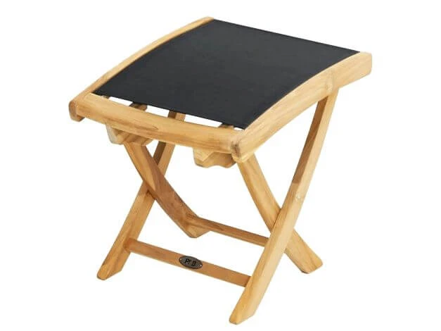 Fußhocker Fairchild Teak Textilene® Schwarz 3 Fußhocker Fairchild Teak Textilene® Schwarz