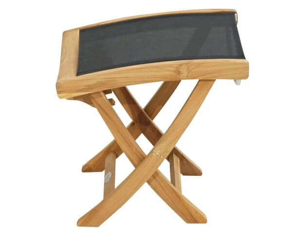 Fußhocker Fairchild Teak Textilene® Schwarz 4 Fußhocker Fairchild Teak Textilene® Schwarz – Bild 2