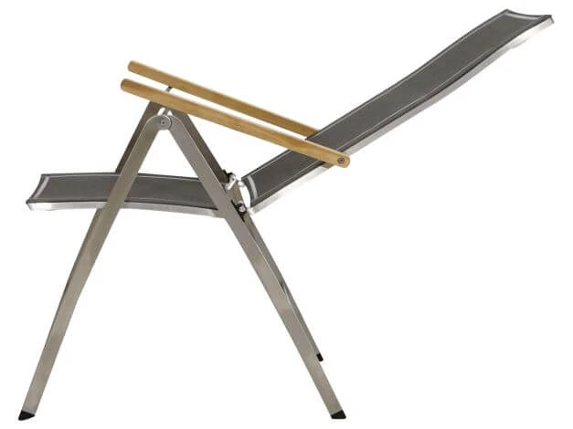 Hochlehner Klappsessel Columbia Edelstahl Teak Armlehne 5 Hochlehner Klappsessel Columbia Edelstahl Teak Armlehne – Bild 3