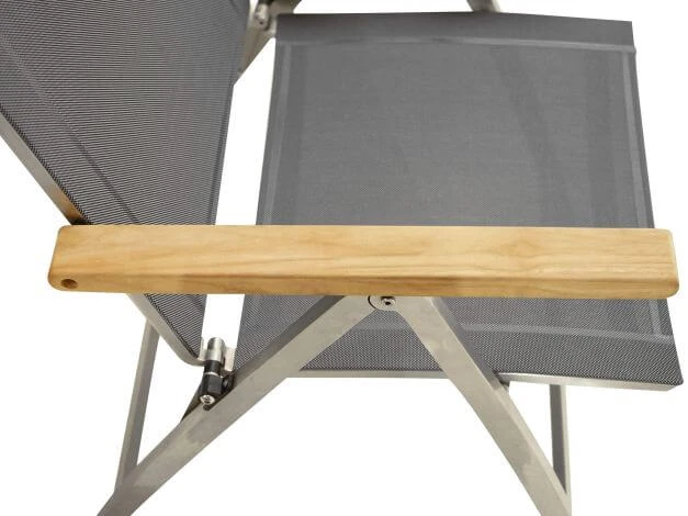 Hochlehner Klappsessel Columbia Edelstahl Teak Armlehne 7 Hochlehner Klappsessel Columbia Edelstahl Teak Armlehne – Bild 5