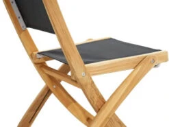 Klappstuhl Fairchild Teak Textilene® Schwarz -Gartenmöbel Verkäufe ploss klappstuhl fairchild teakholz textilene schwarz 1000790 detailbild 2 627x627