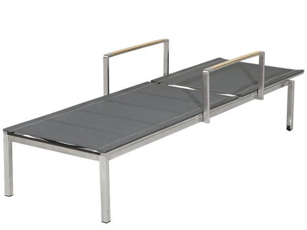 Rollliege Columbia Edelstahl Teak Armlehnen 4 Rollliege Columbia Edelstahl Teak Armlehnen – Bild 2