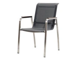Stapelsessel Hudson Edelstahl HPL Armlehne