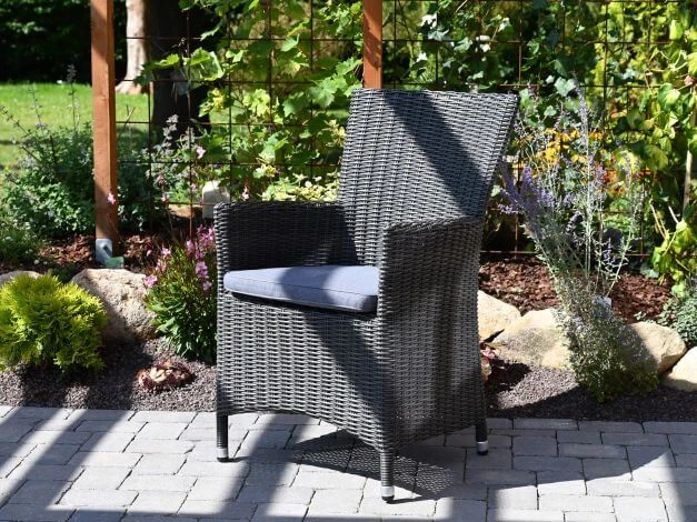 Polyrattan Diningsessel Trinidad Rock-grey 4 Polyrattan Diningsessel Trinidad Rock-grey – Bild 2