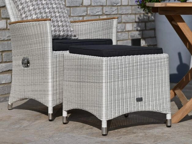 Polyrattan Gartenhocker Long Island White Wash 4 Polyrattan Gartenhocker Long Island White Wash – Bild 2