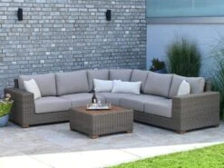 Polyrattan Loungeset Daytona Big Corner 4-teilig -Gartenmöbel Verkäufe polyrattan loungeset daytona ambientebild 5 627x627