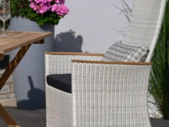 Move-Positionssessel Long Island Geflecht White Wash -Gartenmöbel Verkäufe polyrattan move positionssessel long island weiss ambientebild 1 627x627