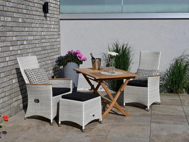 Polyrattan Gartenhocker Long Island White Wash 5 Polyrattan Gartenhocker Long Island White Wash – Bild 3